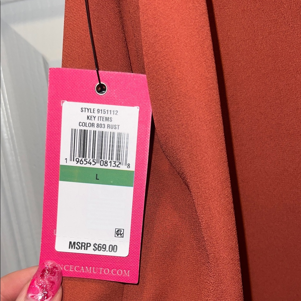 Vince Camuto Rust Ruffled Blouse - Picture 5 of 5